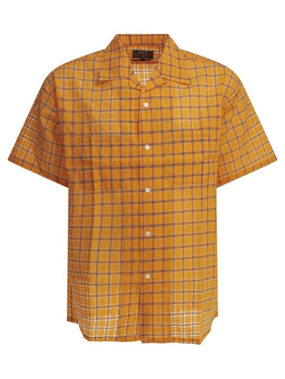 Beams Plus Open Collar Nylon Airy Plaid Casual Shirt Tag Size M Men